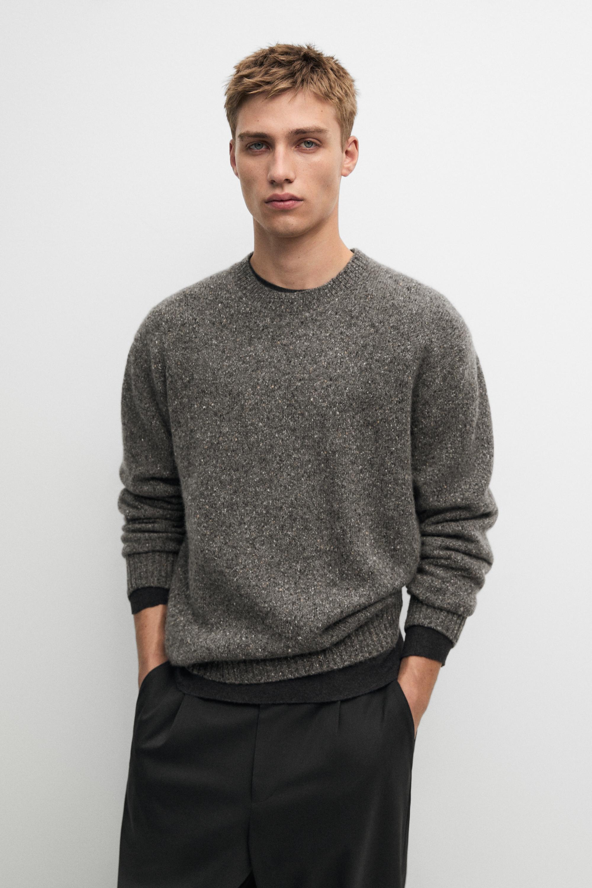 Pull en maille chinée 100 % cachemire